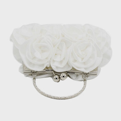 Rose Flower Evening Clutch Bag