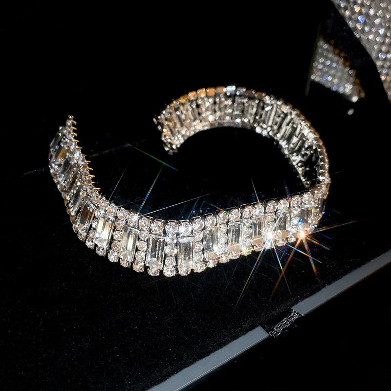 Geometric Crystal Rhinestone Choker Necklace
