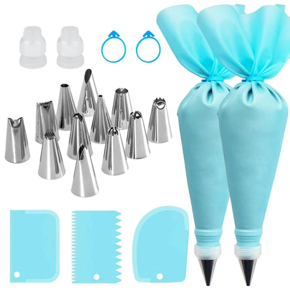Reusable Silicone Piping Bag Cake Decorating Set