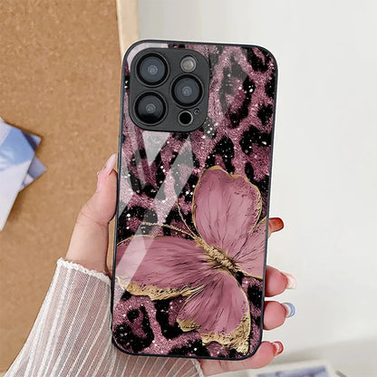 Mobile Phone Case – Butterfly Leopard Print Phone Case For iPhone