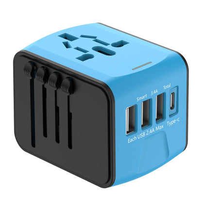 International Travel Adapter with 3 USB & USB-C Fast Charging