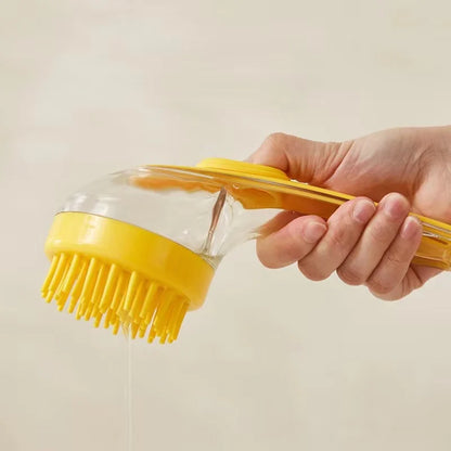 Silicone Pet Bath Brush with Shampoo Dispenser