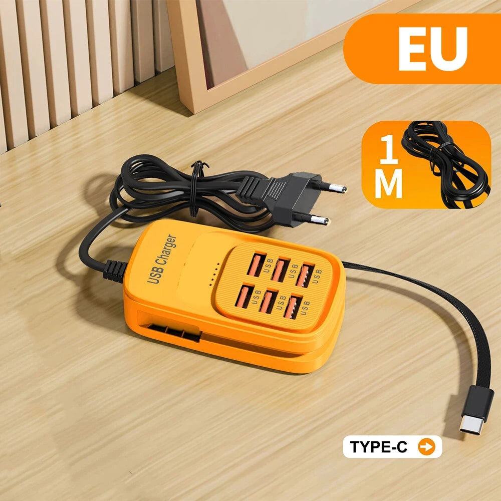 6-in-1 USB Desktop Charging Station