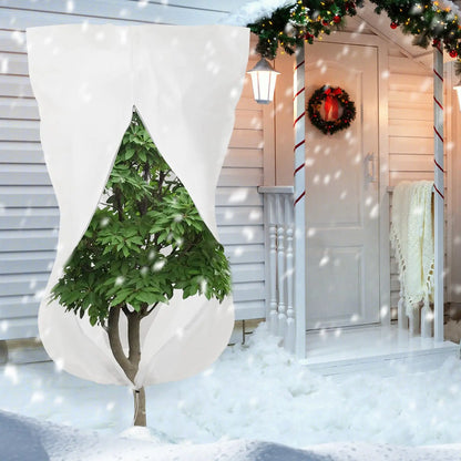Winter Plant Frost Protection Cover with Drawstring