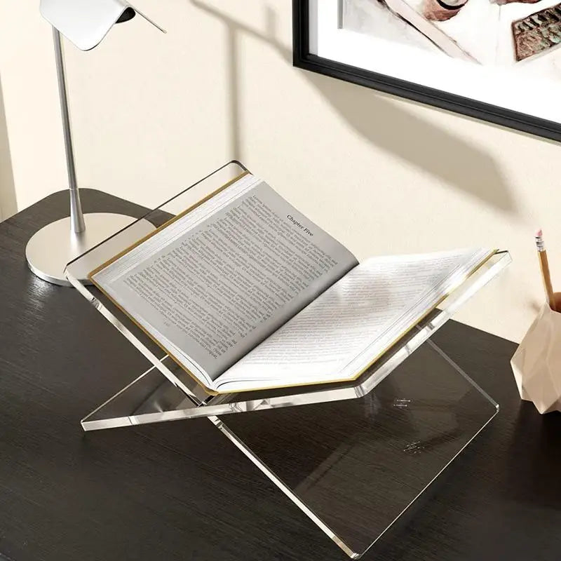 Clear Acrylic X-Shaped Book Display Stand