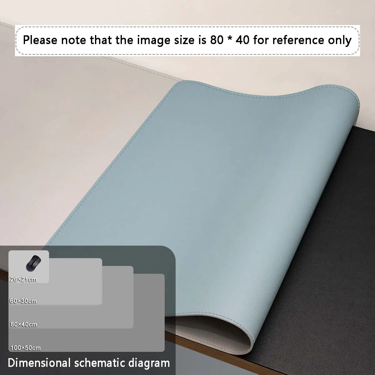 Large PU Leather Desk Mat & Mouse Pad