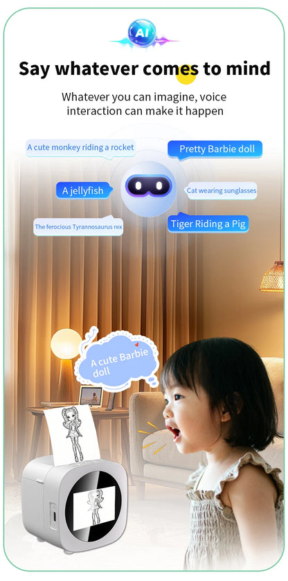 AI Smart Thermal Photo Printer