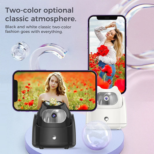 Face Recognition 360° Rotation Selfie Stand Live Streaming Phone Holder