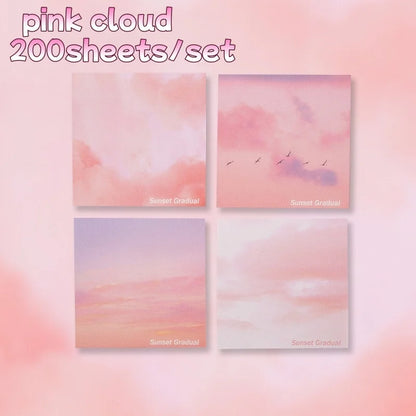 200 Sheets Gradient Color Sticky Notes Set