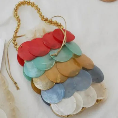 Luxury Beaded Shell Evening Handbag