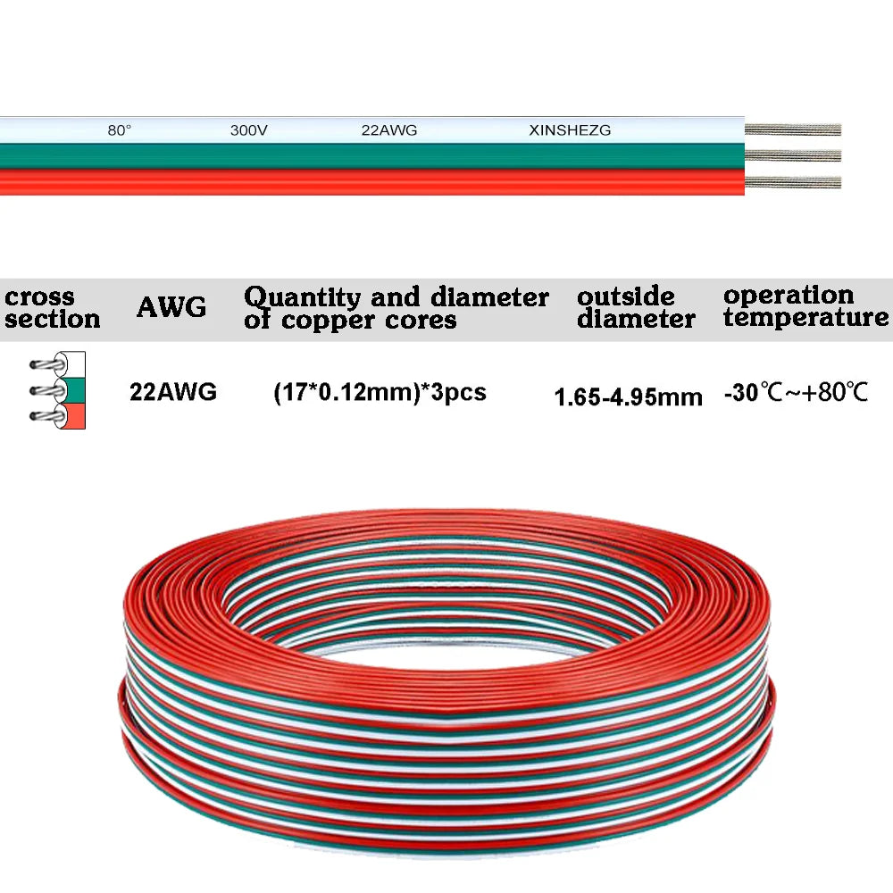 22AWG LED Extension Cable Wire