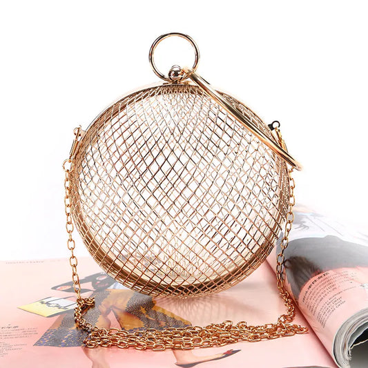 Gold Metal Clutch Bag