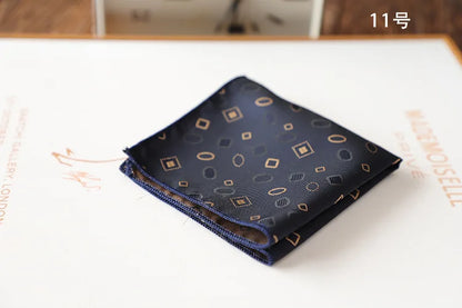 Korean Retro Geometric Pocket Square