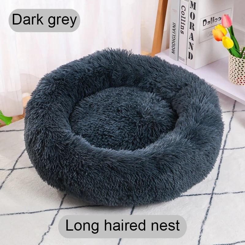 Calming Plush Donut Pet Bed