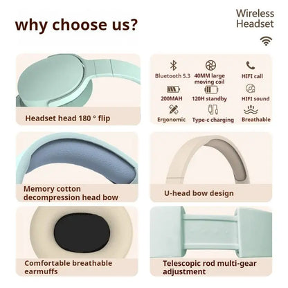 Wireless Bluetooth Over-Ear Headphones