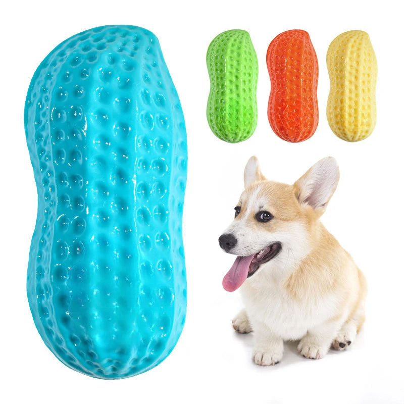 Peanut Squeaky Dog Chew Toy