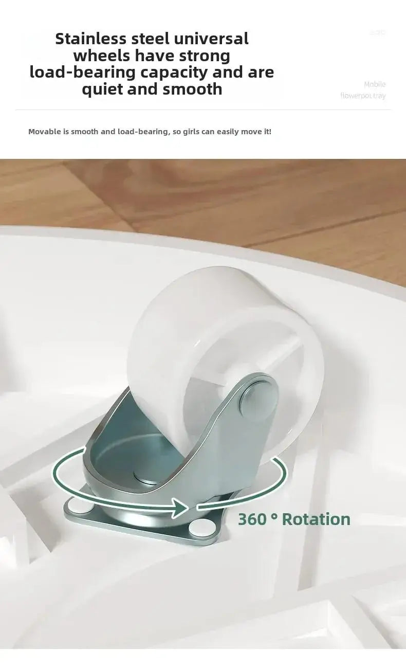 Heavy-Duty Plant Caddy with Hidden Wheels