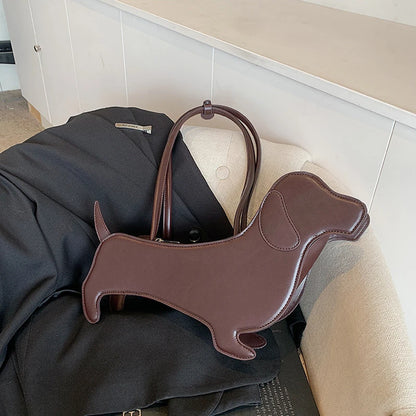 Dachshund Shaped PU Leather Shoulder Bag