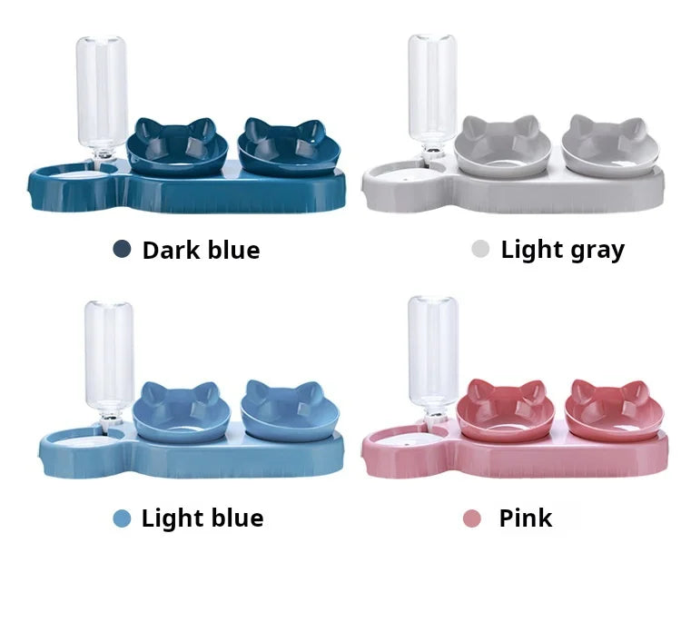 3-in-1 Cat Feeding & Water Station