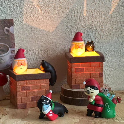 LED Santa Claus Chimney Christmas Ornament