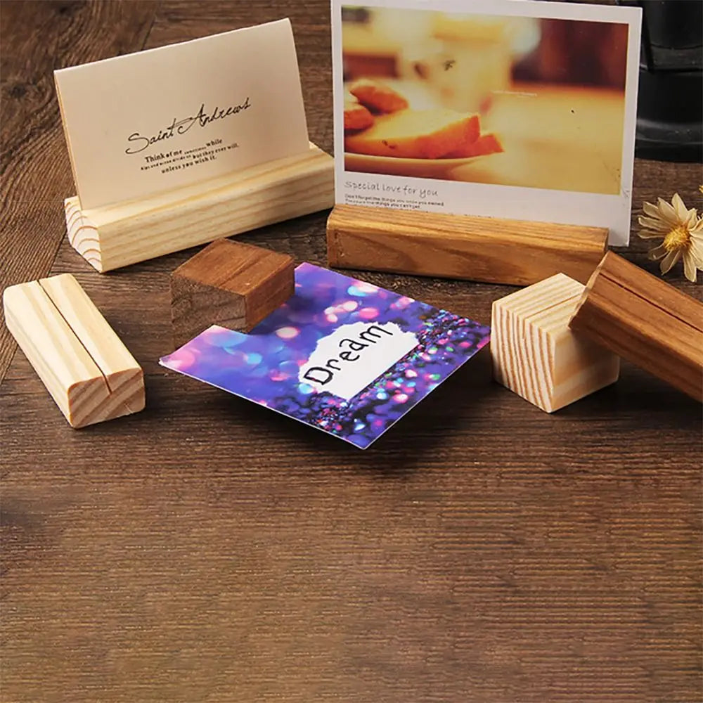 Wooden Card Display Stand