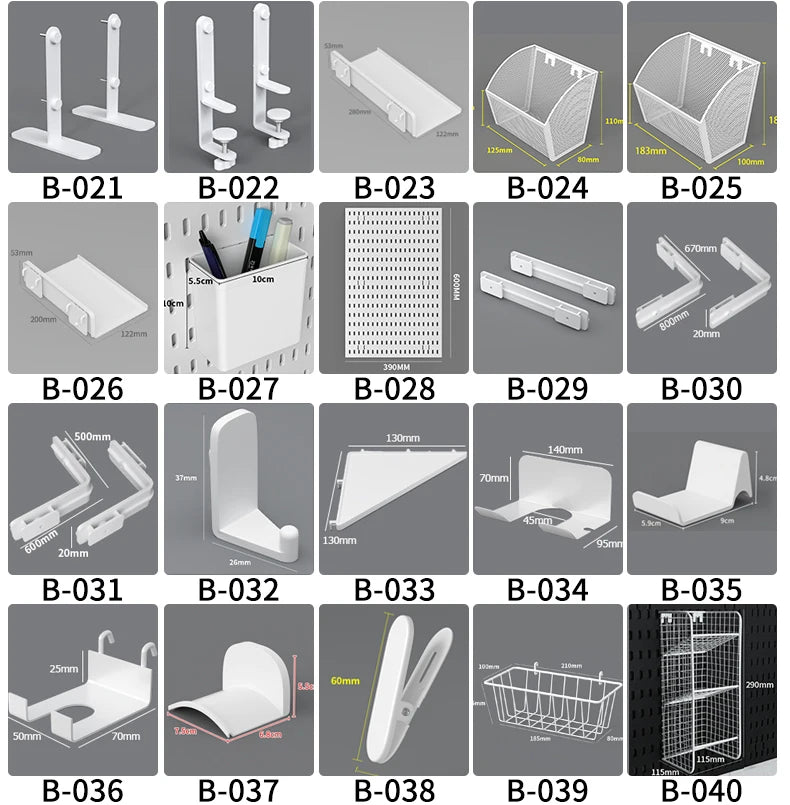 Desktop Pegboard Organizer Panel