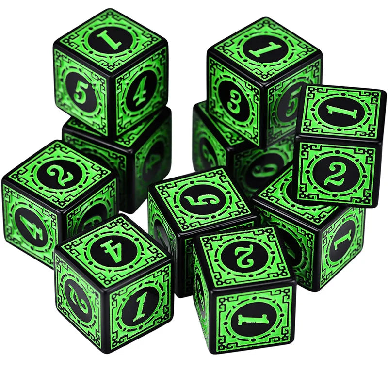 Acrylic D6 Polyhedral Dice Set