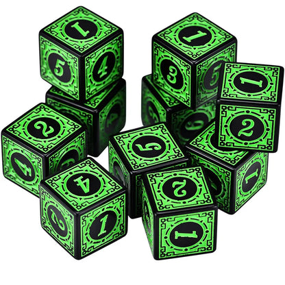 Acrylic D6 Polyhedral Dice Set
