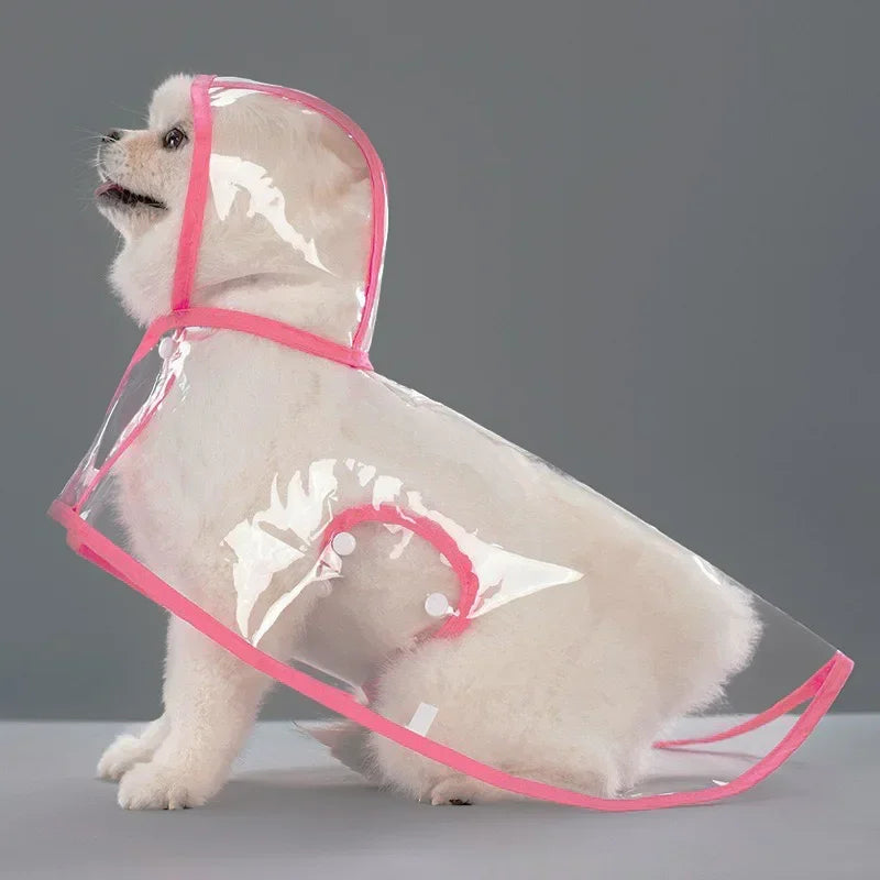 Transparent Waterproof Dog Raincoat