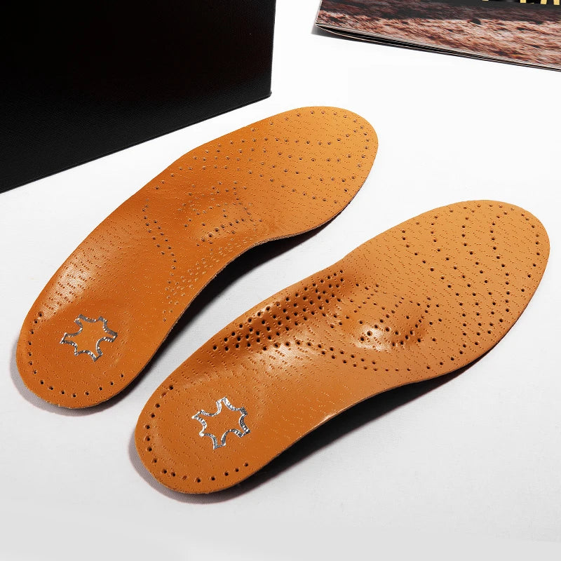 Leather Orthopedic Arch Support Insoles