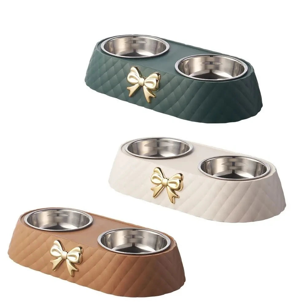 Double Pet Feeding Bowl