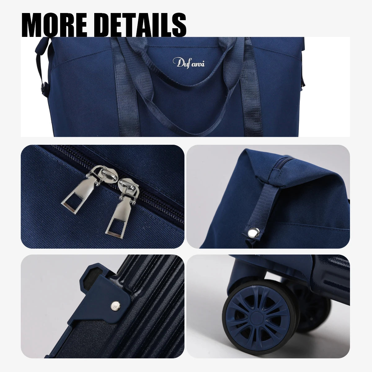 Foldable Wheeled Travel Luggage Bag