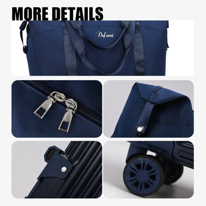 Foldable Wheeled Travel Luggage Bag