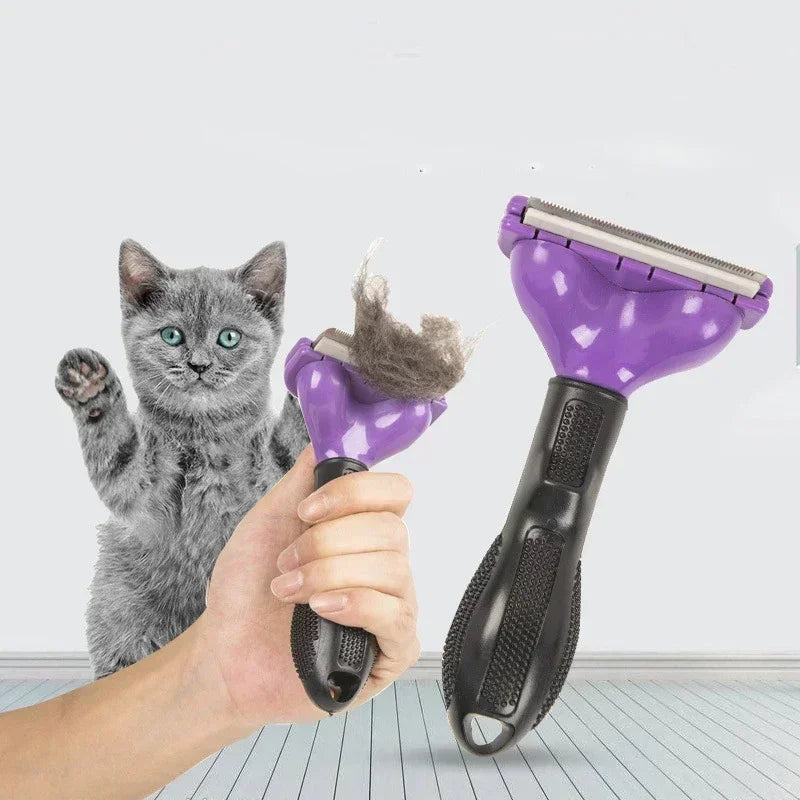 Pet Deshedding Grooming Comb for Cats & Dogs