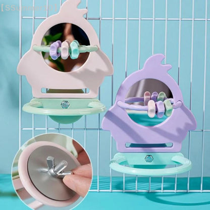 Interactive Bird Mirror & Chewing Toy