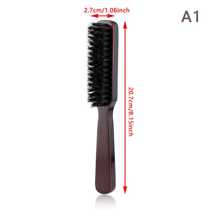 Wood Handle Boar Bristle Hair & Beard Brush