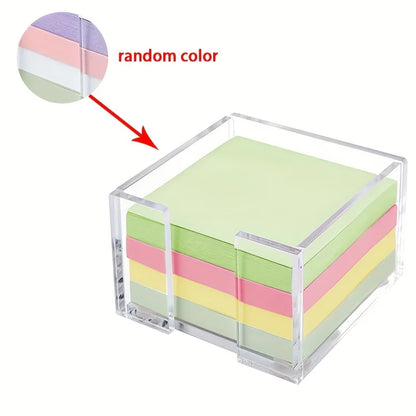 Acrylic Sticky Note Holder – 3×3 Clear Note Dispenser