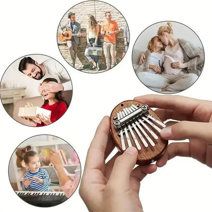 8-Key Mini Wooden Kalimba Thumb Piano