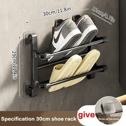 Wall Mounted Shoes And Slippers Rack