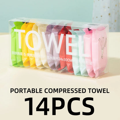 Compressed Cotton Travel Towels Set