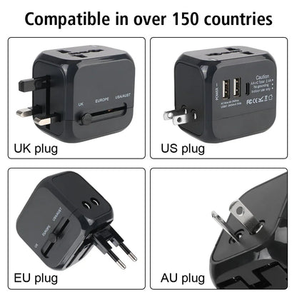 Universal Travel Adapter with USB & USB-C