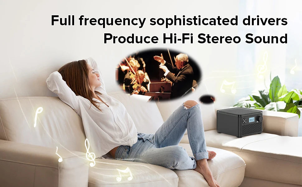 Portable Bluetooth CD Player with FM Radio