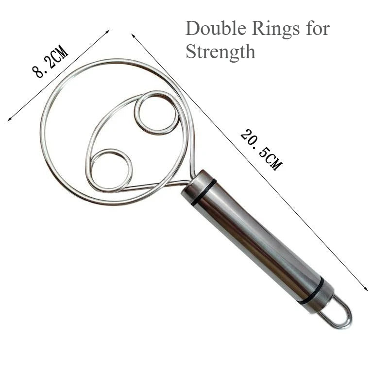 Manual Dough Blender & Flour Mixing Whisk for Baking