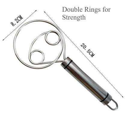 Manual Dough Blender & Flour Mixing Whisk for Baking