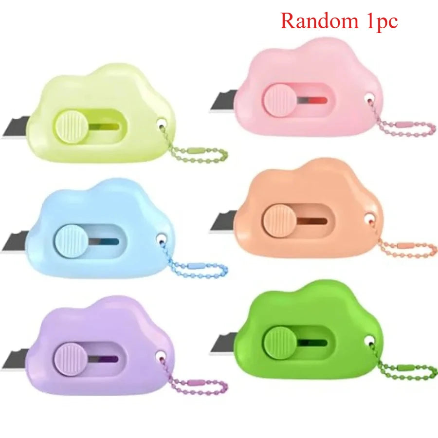 Cloud Retractable Mini Box Cutters with Key Rings
