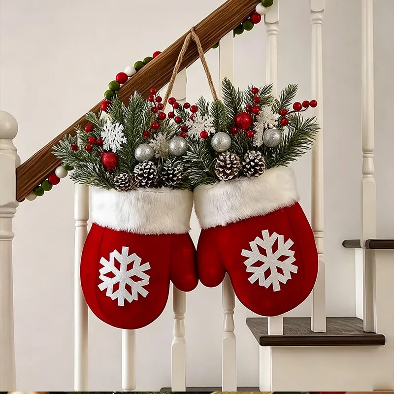 Christmas Glove Wreath