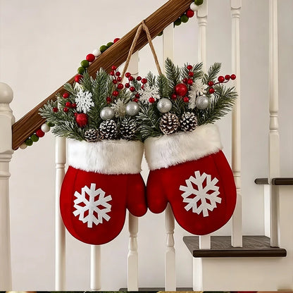 Christmas Glove Wreath