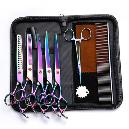 Professional 7 Inch Pet Grooming Scissors Kit
