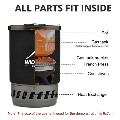 Widesea Camping Cooking System with Heat Exchanger