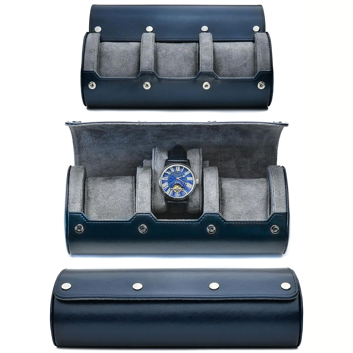 6 Slot PU Leather Watch Travel Case Organizer